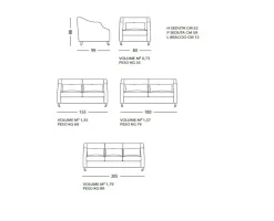 Divano Piuma doppio strato parigi Md work in OFFERTA - 50%