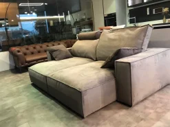 Divano relax microfibra in misto piuma Flex team a prezzo Outlet