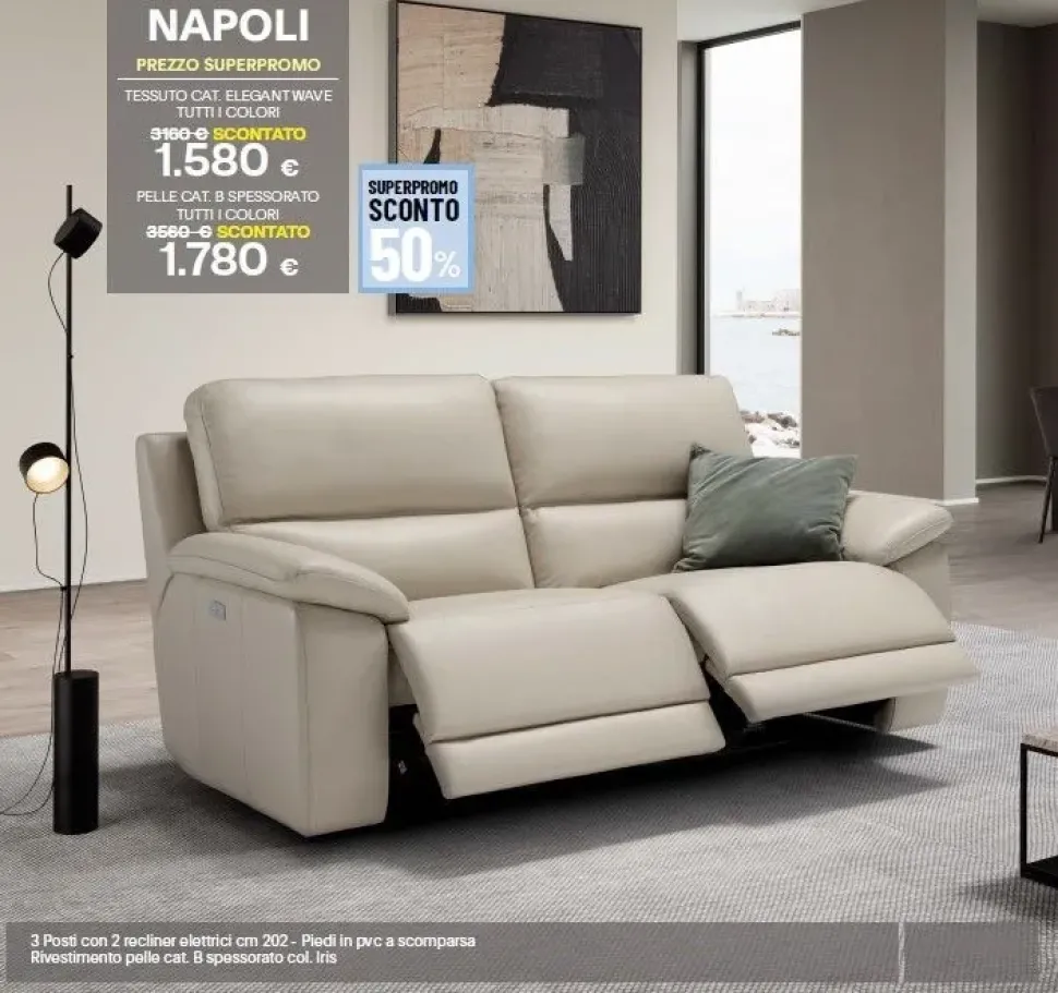 Divano relax Napoli Sofangel in Offerta Outlet