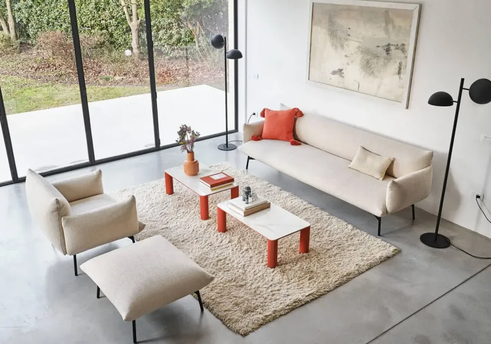 Divano relax tessuto in poliuretano Md work in Offerta Outlet