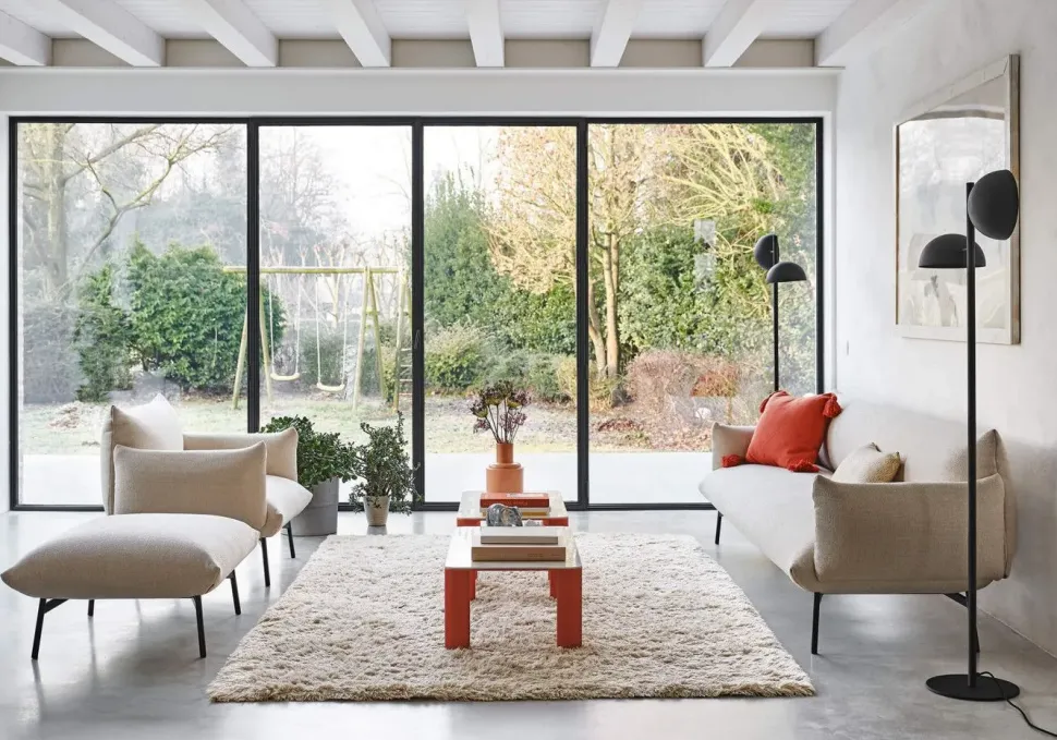 Divano relax tessuto in poliuretano Md work in Offerta Outlet