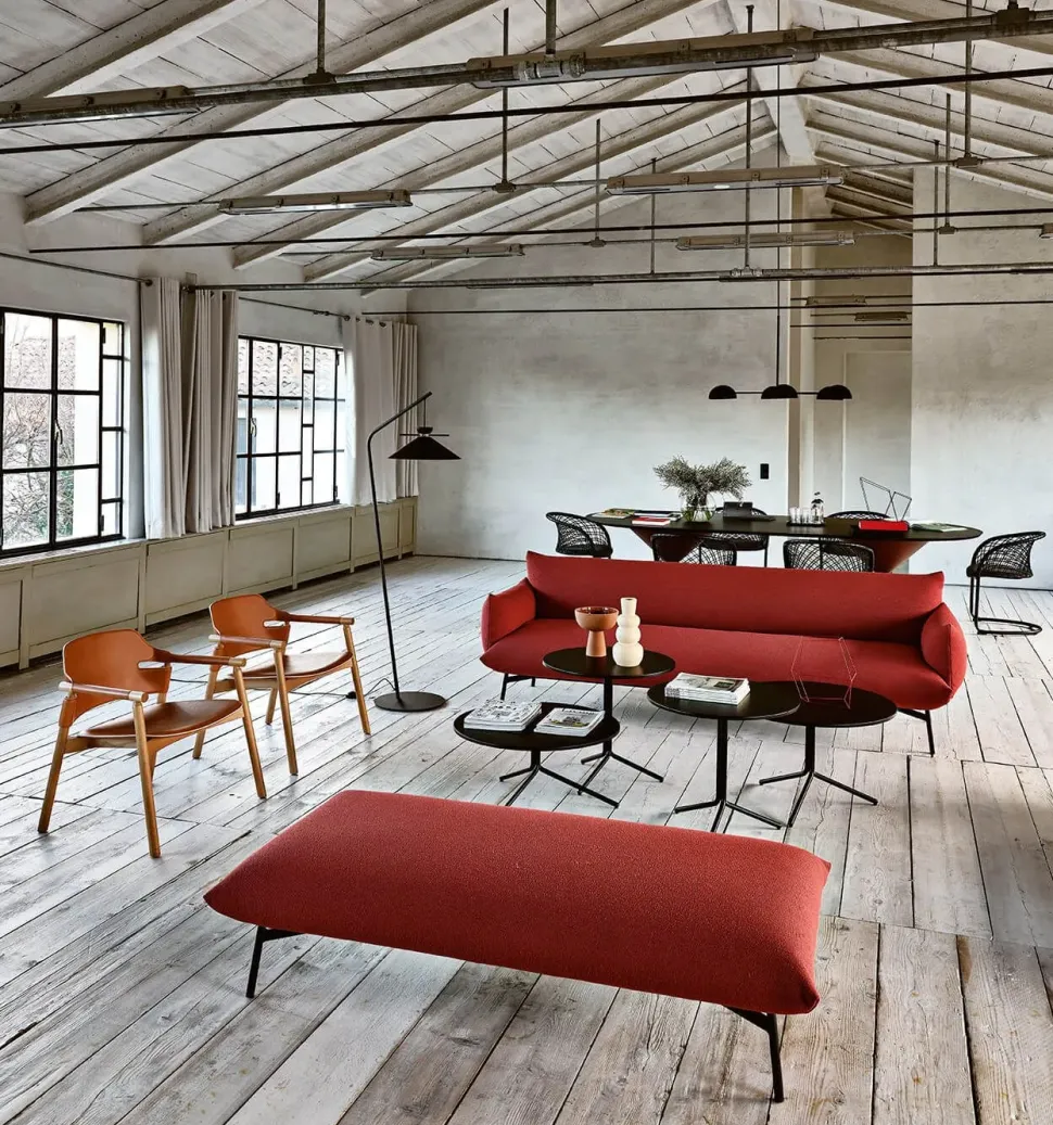 Divano relax tessuto in poliuretano Md work in Offerta Outlet