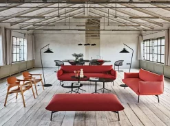 Divano relax tessuto in poliuretano Md work in Offerta Outlet