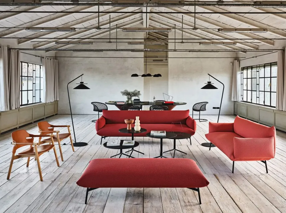 Divano relax tessuto in poliuretano Md work in Offerta Outlet