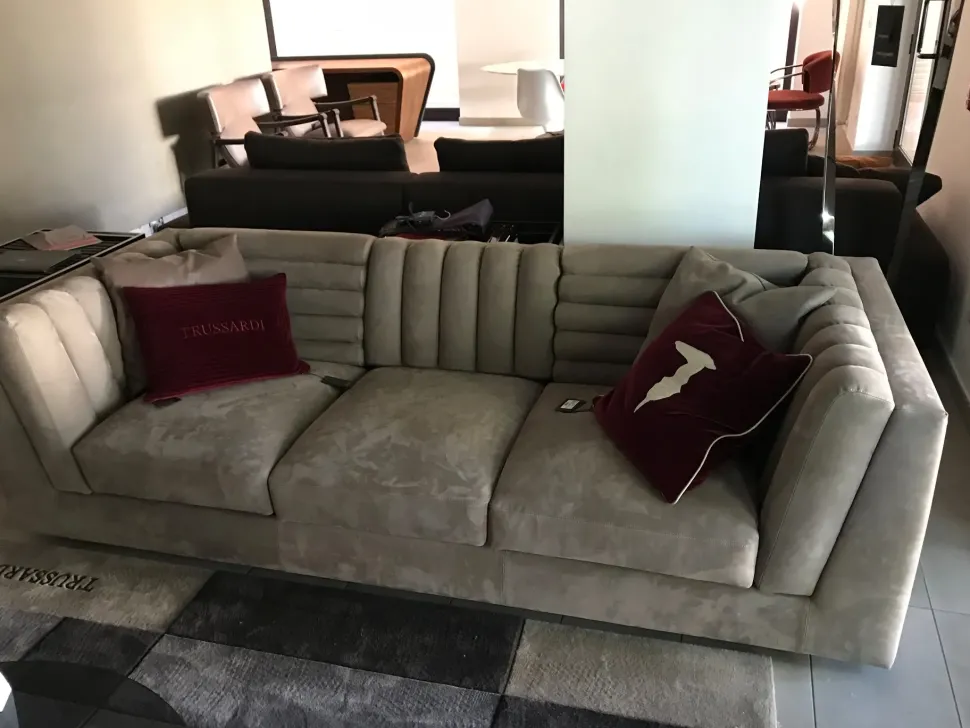 Divano Relief d3 in Pelle non sfoderabile di Fendi casa scontato 69%