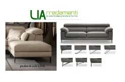 Divano Step special-3 tessuto in poliuretano Samoa in Offerta Outlet