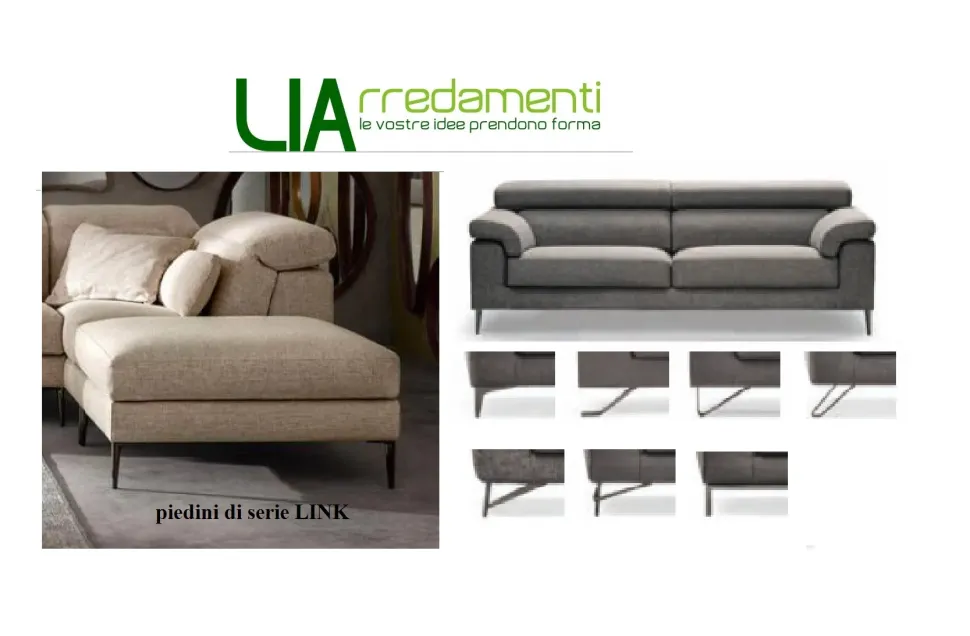 Divano Step special-3 tessuto in poliuretano Samoa in Offerta Outlet