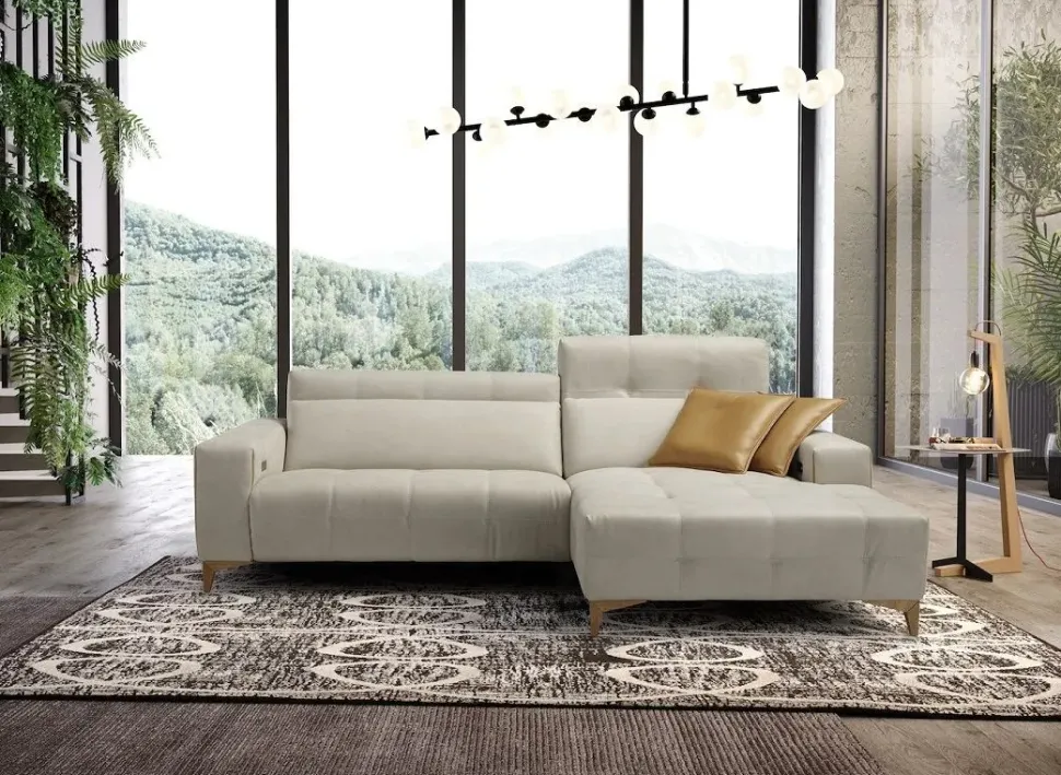 Divano Tiffany penisola in Microfibra Egoitaliano a prezzo ribassato