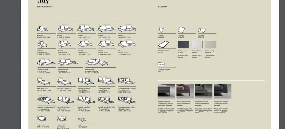 Divano Upper tidy Samoa a prezzo scontato
