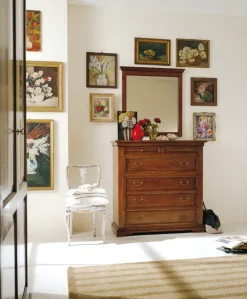 Gruppo notte Comò con secretaire f805 Falegnameria italiana in Legno in Offerta Outlet