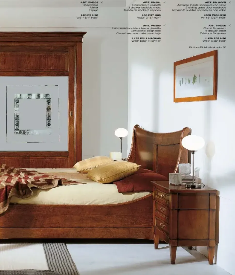 Gruppo notte Pn201 Parlani in Legno a prezzo Outlet