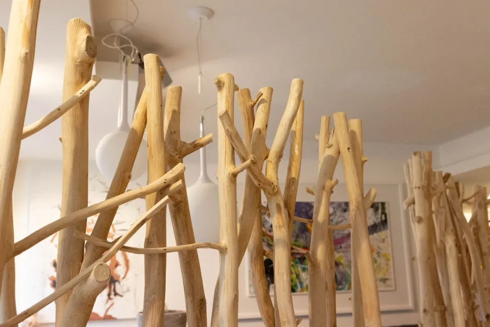 Ingresso design modello Paravento in legno naturale di Artigianale a PREZZI OUTLET