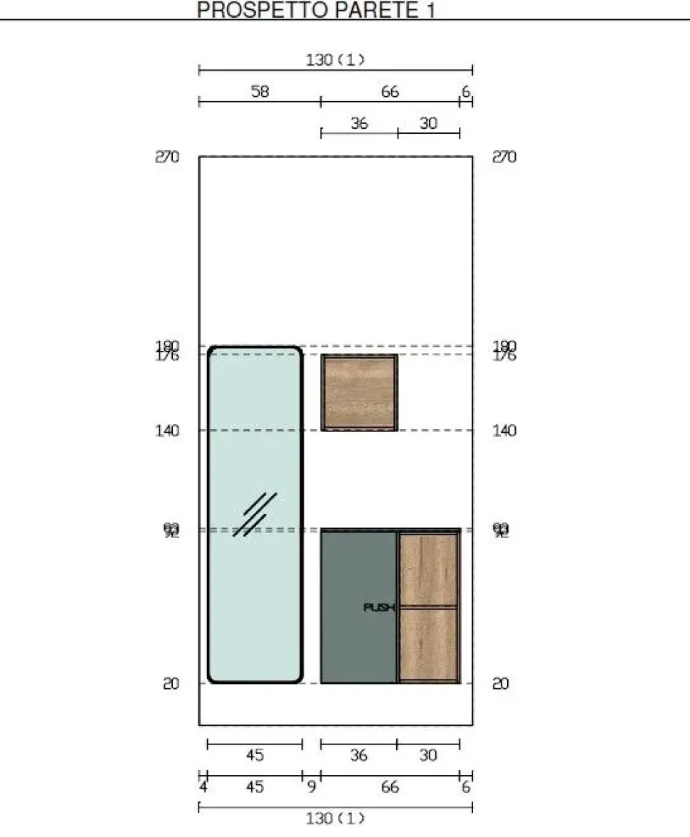 Ingresso moderno modello Ingresso con specchio di Imab a PREZZI OUTLET