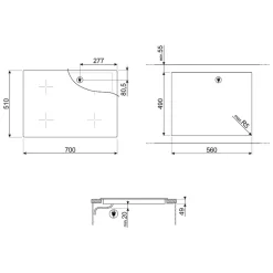 Innovativo piano cottura Si1m7743b di Smeg a prezzi outlet