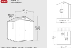 Keter Casetta Darwin 6x6 marrone: sconto imperdibile per l'esterno!