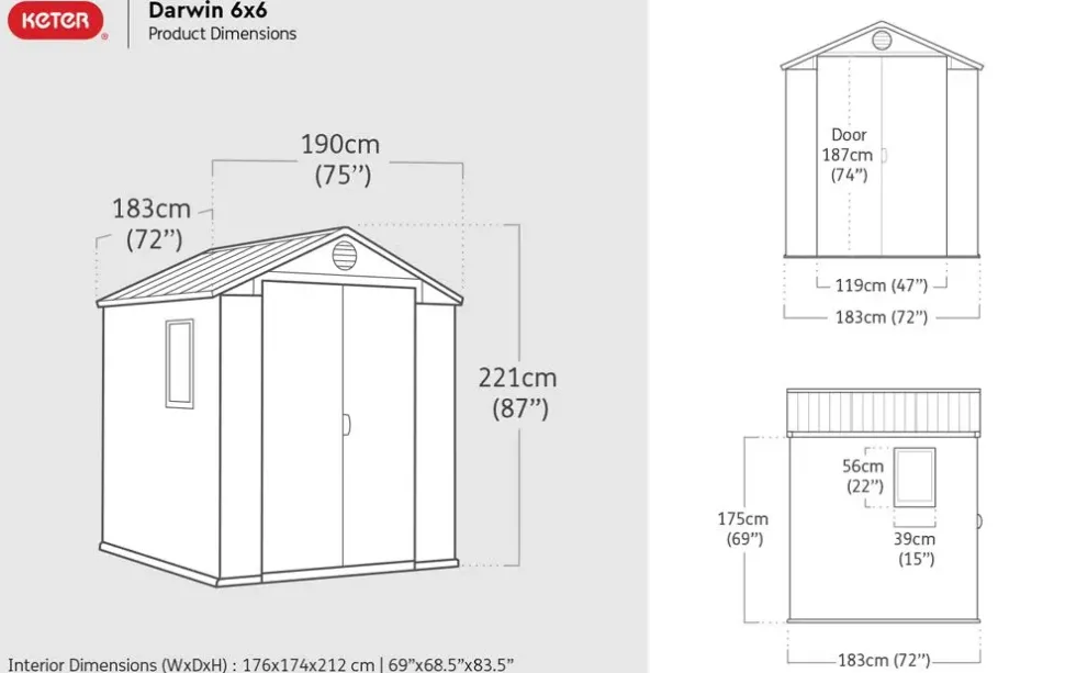 Keter Casetta Darwin 6x6 marrone: sconto imperdibile per l'esterno!
