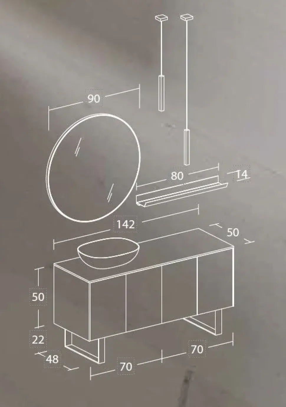 L.07 Legnobagno: mobile da bagno A PREZZI OUTLET