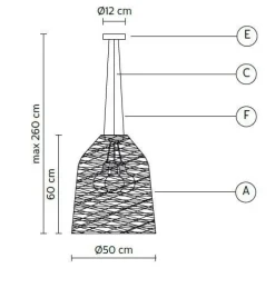 Lampada a sospensione Black out sospensione  Karman a prezzo Outlet
