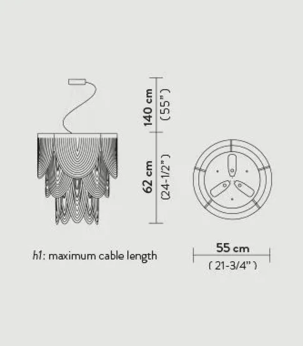 Lampada a sospensione Ceremony suspension small Slamp a prezzo scontato