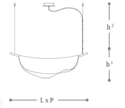 Lampada a sospensione Dalí 4036/sg Italamp, ribasso esclusivo!