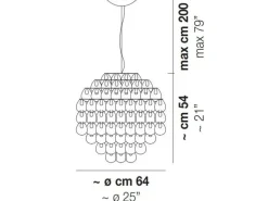 Lampada a sospensione Giogali sp60  Vistosi a prezzo Outlet
