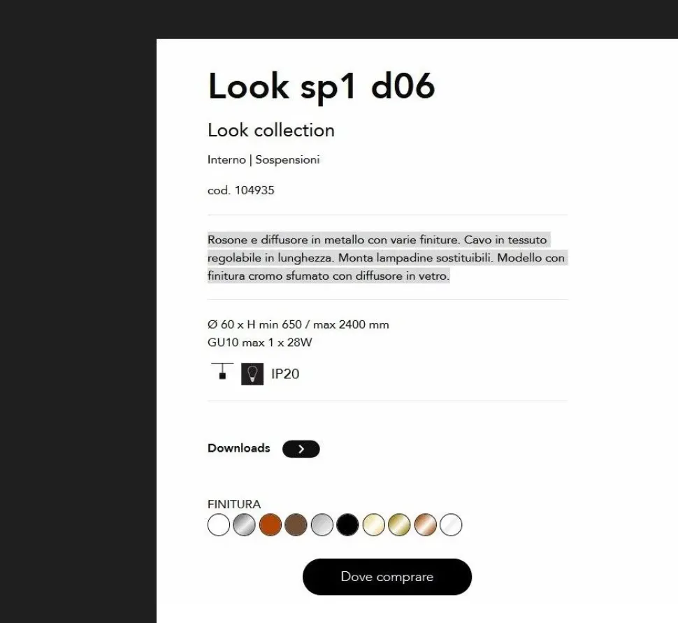 Lampada a sospensione Ideal lux Look stile Design a prezzi outlet