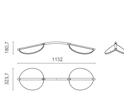 Lampada a sospensione in metallo Almendra s2 arch short Flos a prezzo Outlet