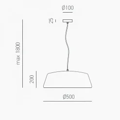 Lampada a sospensione in metallo Blanca  nero  gea luce Collezione esclusiva a prezzo scontato
