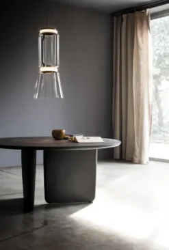 Lampada a sospensione in cristallo Noctambule suspension 3 low cylinder and cone Flos in Offerta Outlet