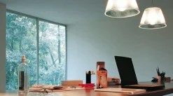 Lampada a sospensione in vetro Romeo moon suspension 1 Flos a prezzo Outlet