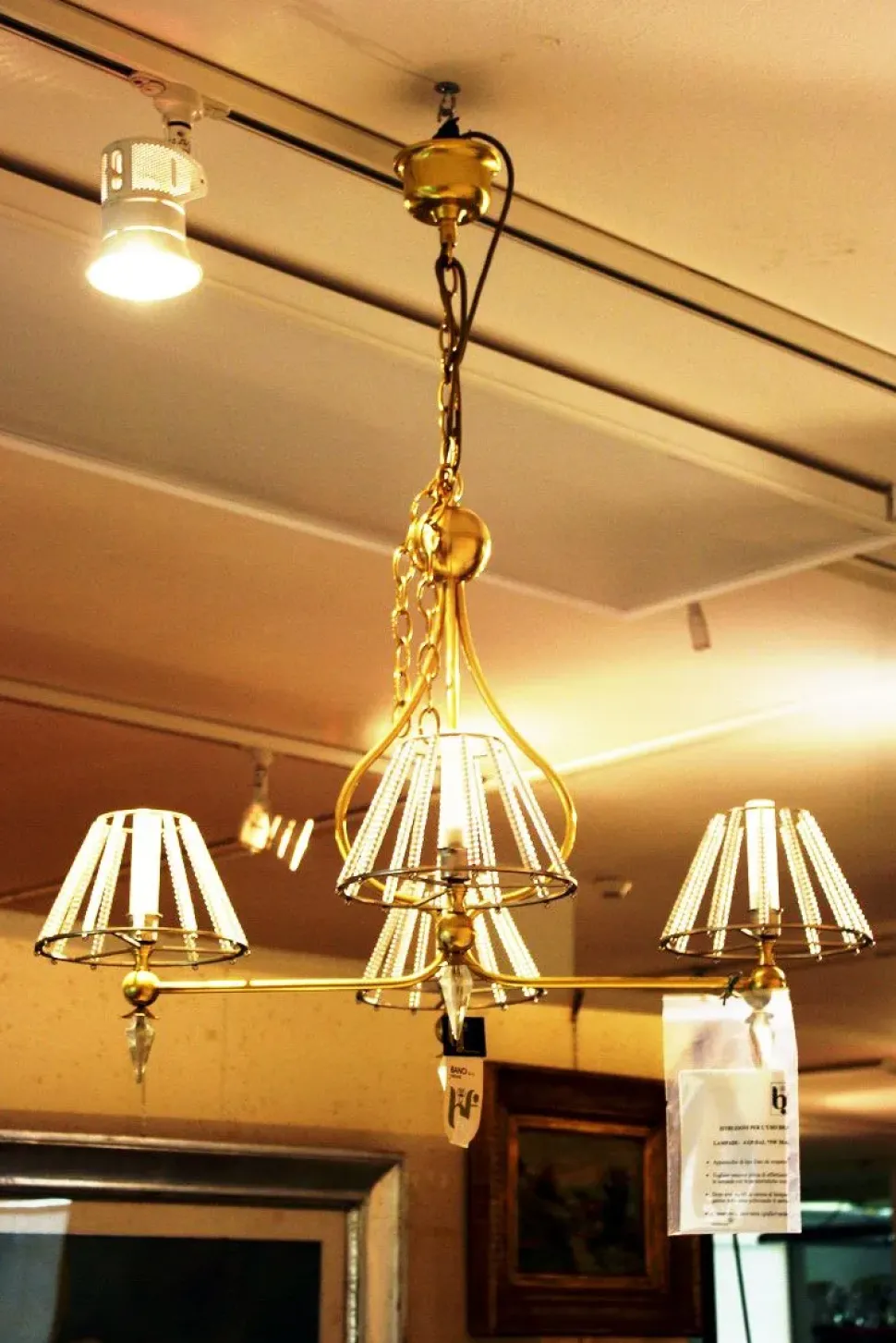 Lampada a sospensione in vetro Art 124440 Banci a prezzo Outlet