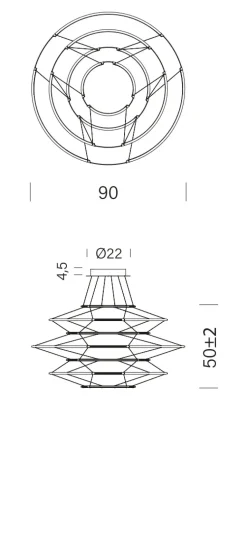 Lampada a sospensione in metallo Drop 7 Nemo in Offerta Outlet