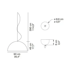 Lampada a sospensione Sonora 490/or O-luce a prezzo Outlet