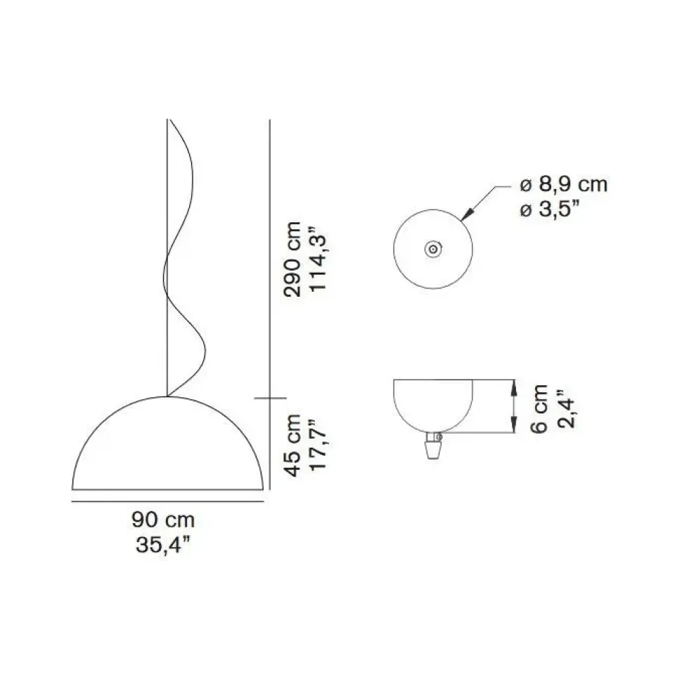 Lampada a sospensione Sonora 490/or O-luce a prezzo Outlet