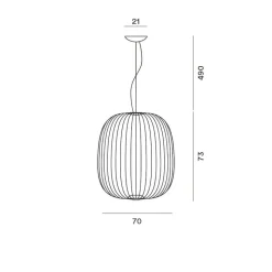 Lampada a sospensione Spokes 2 large dimmerabile  Foscarini in Offerta Outlet