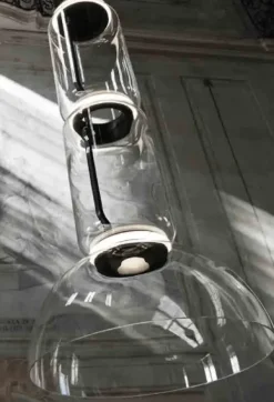 Lampada a sospensione stile Design Noctambule suspension 3 low cylinder and bowl Flos in offerta outlet