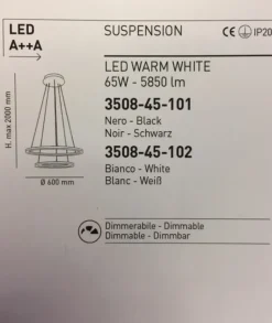 Lampada a sospensione stile Design Giotto - sospensione Fabas luce scontato