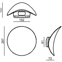 Lampada Alba 9659 applique led  Linea light in OFFERTA OUTLET