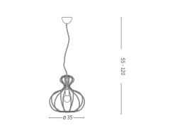 Lampada Artigianale Tris lampade a sospensione ampolla di ideal lux a PREZZI OUTLET