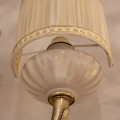 Lampada da parete Coppia di applique ottone/murano/organza Grande arredo con un ribasso esclusivo