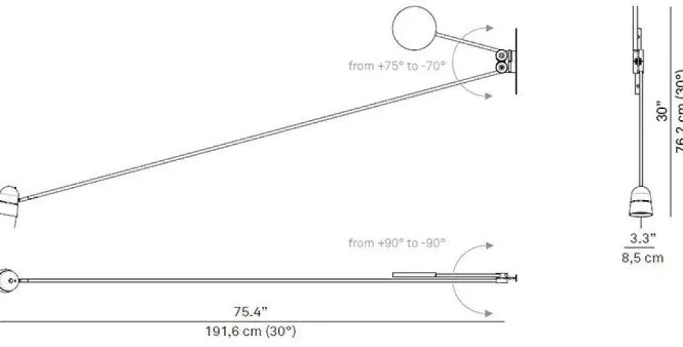 Lampada da parete Counterbalance Luceplan in Offerta Outlet
