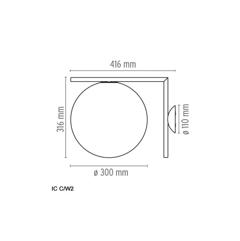 Lampada da parete Ic c/w2 Flos in Offerta Outlet