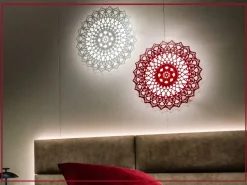 Lampada da parete stile Design Donna carmela red e white Artigianale in saldo