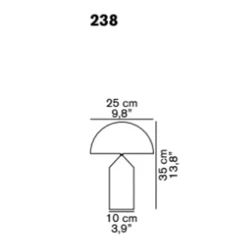 Lampada da tavolo Atollo 438 oro  O-luce in Offerta Outlet