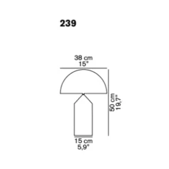Lampada da tavolo Atollo 439 black  O-luce in Offerta Outlet