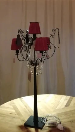 Lampada da tavolo Baga illuminazione 010 Rossa in offerta