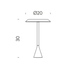 Lampada da tavolo Panama mini led battery  Nemo a prezzo Outlet