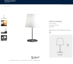 Lampada da tavolo stile Moderno 3247 grande lampada da tavolo fontana arte Fontana arte a prezzi outlet