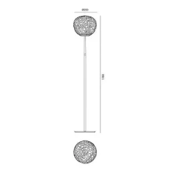 Lampada da terra Collezione esclusiva Meteorite artemide stile Moderno in offerta