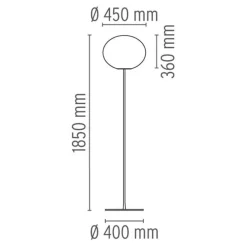 Lampada da terra Glo-ball f3 Flos a prezzo Outlet